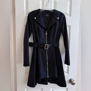 bebe trenchcoat. Black in women XS. LIKE NEW CONDITION